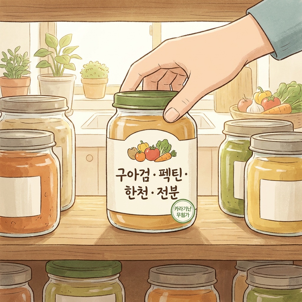 카라기난 대신 구아검·펙틴·한천·전분을 쓴 무첨가 이유식 고르기