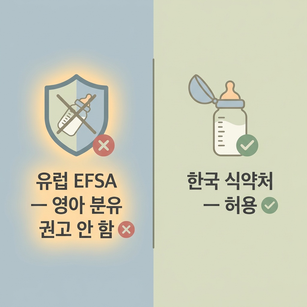 EFSA 영아분유 카라기난 권고 안 함 vs 한국 식약처 허용 규제 비교