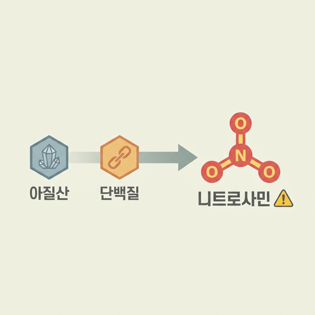 아질산 단백질 니트로사민 생성