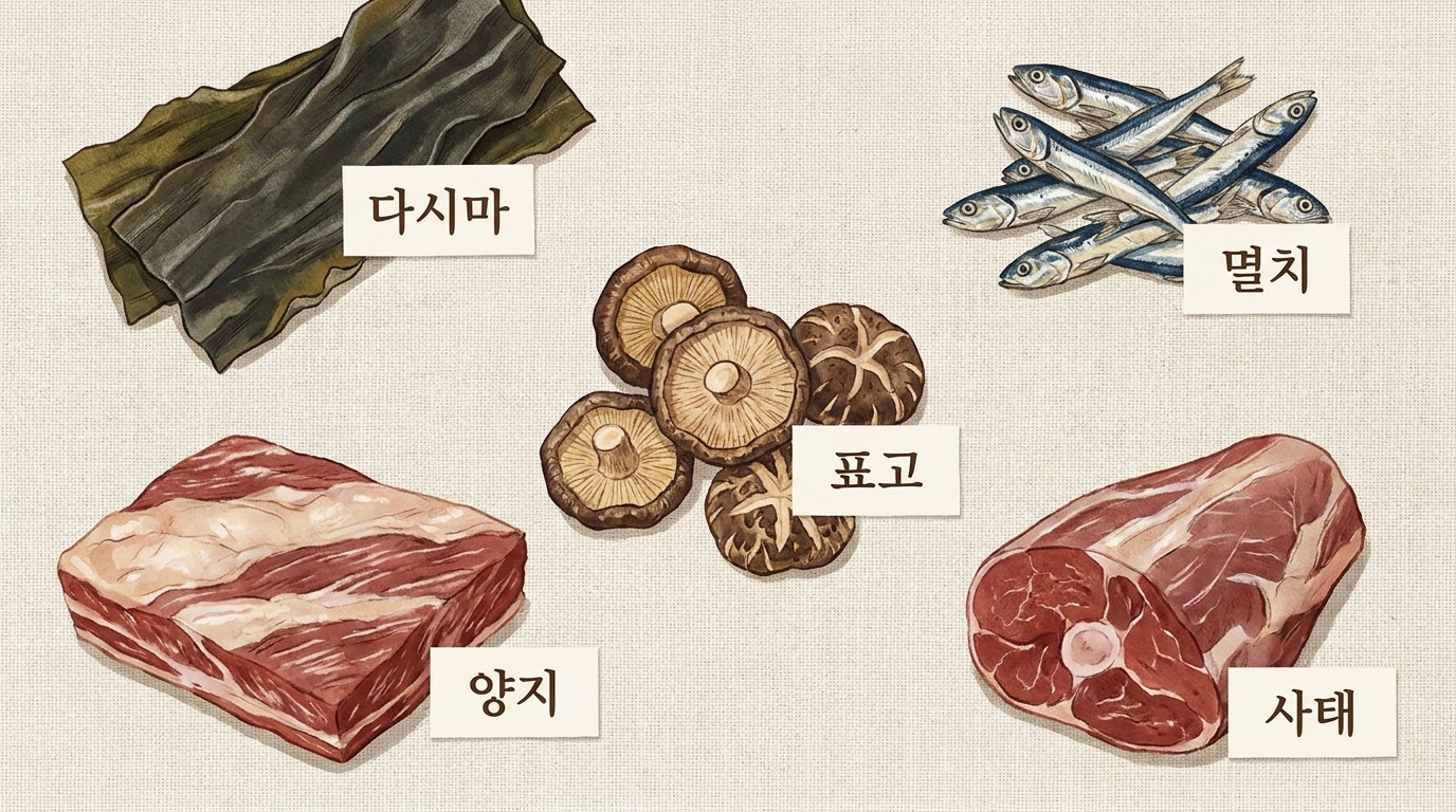 무첨가 천연 육수 재료 5종