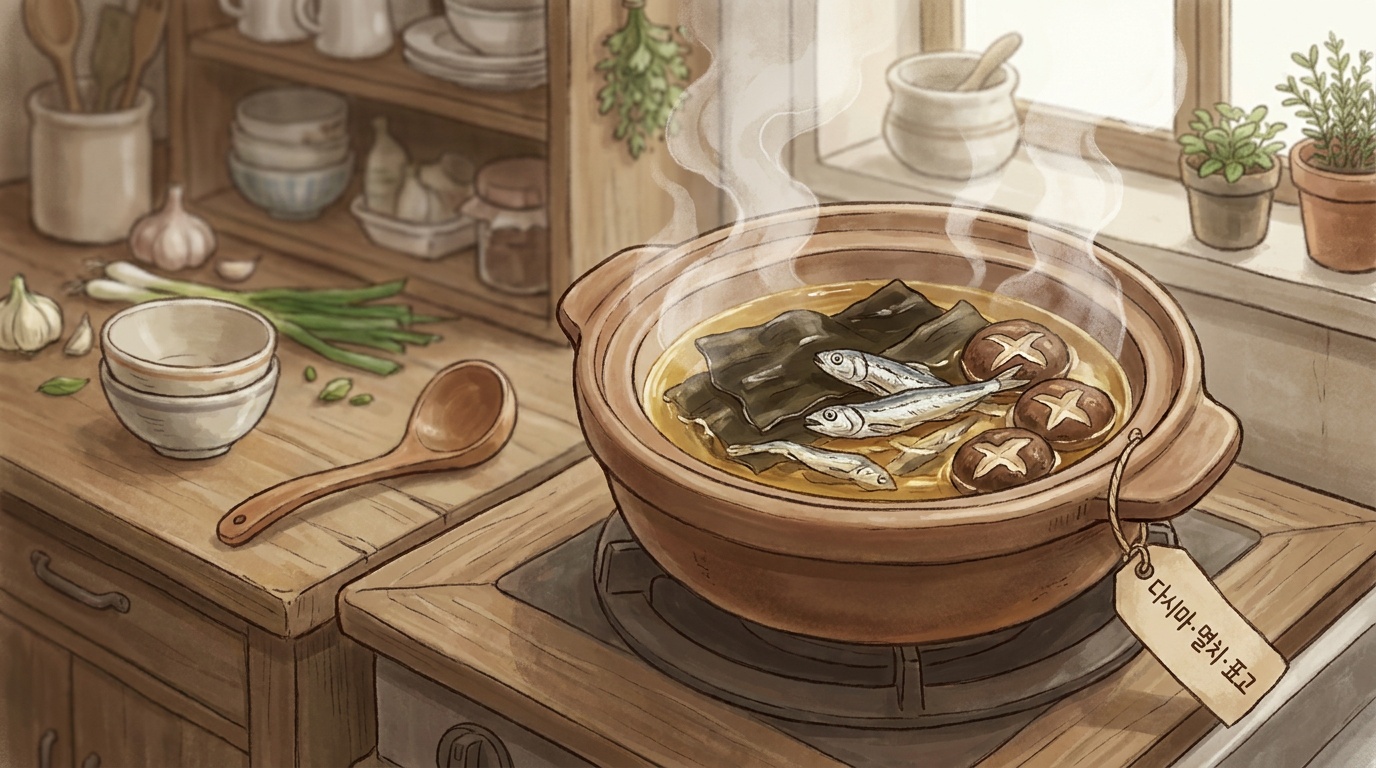 다시마 멸치 표고로 우려낸 집밥 육수